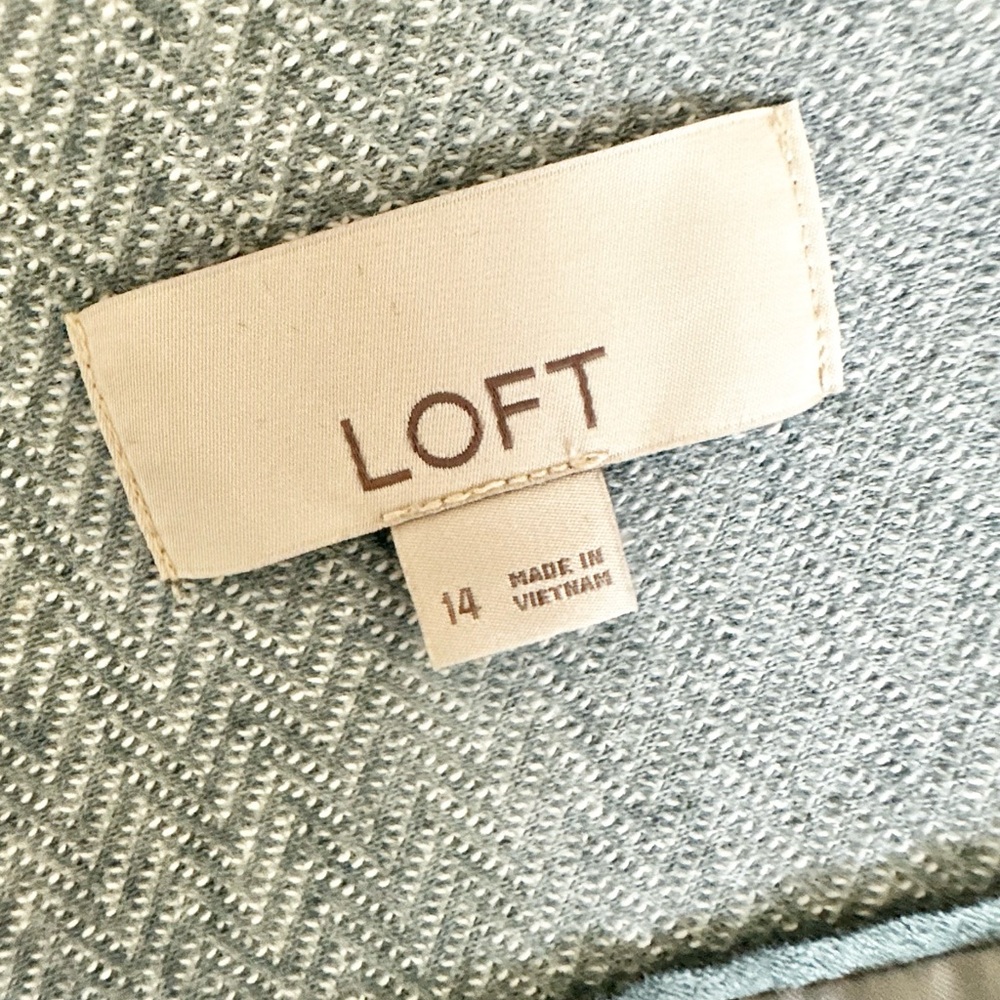 LOFT Light blue/grey Women's Blazer in herringbone stitch.๐ - Picture 5 of 5